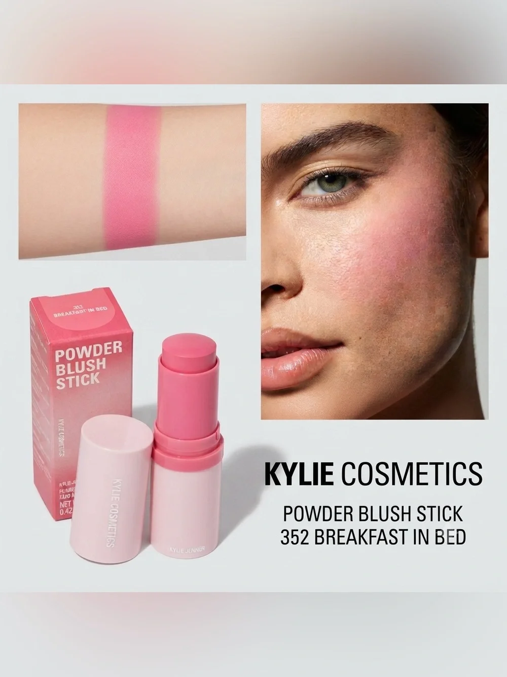 Kylie Cosmetics • Powder Blush Stick • 352 Breakfast in Bed • New in Box